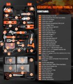 328-Piece Tool Set - Tool Kit Toolbox Storage Case with Drawer, General Household Hand Tool Kit Perfect for Home & DIY Repairs - Image 3