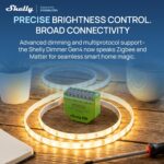 Shelly Dimmer Gen4 US UL, WiFi, Matter, Bluetooth, Zigbee Smart Dimming, Compatible with Matter, Home Assistant, Alexa, Google Home, HomeKit, Support LED Strips & Lamps, No Hub Required, Easy Control - Image 5