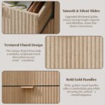 Dresser and Nightstand Sets 3 Piece, Bedroom Set with Charging Station, Large 6 Drawer Dresser for Bedroom and Night Stand Set of 2, Mid Century Modern Bedroom Furniture Set with Motion Sensor Lights - Image 10
