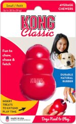 KONG Classic Stuffable Dog Toy - Fetch & Chew Toy for Dogs - Treat-Filling Capabilities & Erratic Bounce for Extended Play Time - Durable Natural Rubber Material - for Small Dogs - Image 12
