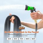 Flexi Hose Expandable Garden Hose with 8 Function Nozzle, 50FT - Lightweight Retractable Garden Hose, Water Hose - No-Kink Flexibility, 3/4 Inch Solid Brass Fittings and Double Latex Core - Image 6