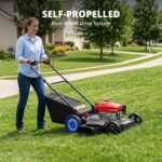 AMERISUN 21-Inch Self-Propelled Gas Lawn Mower for Large Yard, 170cc 4-Stroke Engine, 6-Position Adjustable Cutting Height, 3-in-1 Mulching, Side Discharge & Rear Bag for Garden Landscaping - Image 6