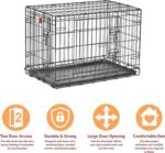 MidWest Homes for Pets 30-Inch LifeStages Crate for Medium Breeds, 21-40 lbs, Double Door Folding Dog Crate with Divider Panel, Leak-Proof Tray & Secure Latch, Heavy-Duty & Easy to Assemble - Image 5