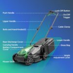 14" Cordless Lawn Mower, 20V Lightweight Push Mower with 2×5.0Ah Battery, Ultra-Quiet Motor for Small Yards, Lawn Care, Backyard Maintenance - Image 7