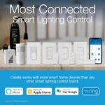 Lutron Diva Smart Dimmer Light Switch for Caseta Lighting (Lutron Smart Hub Required), for LED Lights, 150W, Single-Pole/3-Way, No Neutral, White, 2 Pack (DVRF-6LS-WH-2) - Image 3