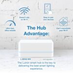Lutron Diva Smart Dimmer Light Switch for Caseta Lighting (Lutron Smart Hub Required), for LED Lights, 150W, Single-Pole/3-Way, No Neutral, White, 2 Pack (DVRF-6LS-WH-2) - Image 5