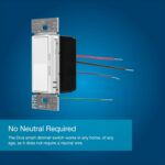 Lutron Diva Smart Dimmer Light Switch for Caseta Lighting (Lutron Smart Hub Required), for LED Lights, 150W, Single-Pole/3-Way, No Neutral, White, 2 Pack (DVRF-6LS-WH-2) - Image 11
