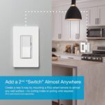 Lutron Diva Smart Dimmer Light Switch for Caseta Lighting (Lutron Smart Hub Required), for LED Lights, 150W, Single-Pole/3-Way, No Neutral, White, 2 Pack (DVRF-6LS-WH-2) - Image 12
