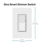 Lutron Diva Smart Dimmer Light Switch for Caseta Lighting (Lutron Smart Hub Required), for LED Lights, 150W, Single-Pole/3-Way, No Neutral, White, 2 Pack (DVRF-6LS-WH-2) - Image 15