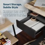Vari Steel Under Desk Storage Organizer with Drawer - Slim Hanging File Storage Shelf and Stationary Tray - Easy Assembly - Home Office VariDesk Accessory - Black, 13.39" x1 9.29" x 9.45" - Image 3