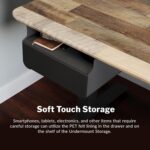 Vari Steel Under Desk Storage Organizer with Drawer - Slim Hanging File Storage Shelf and Stationary Tray - Easy Assembly - Home Office VariDesk Accessory - Black, 13.39" x1 9.29" x 9.45" - Image 5