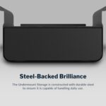 Vari Steel Under Desk Storage Organizer with Drawer - Slim Hanging File Storage Shelf and Stationary Tray - Easy Assembly - Home Office VariDesk Accessory - Black, 13.39" x1 9.29" x 9.45" - Image 7