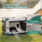 Gardner Pet 36 Inch Folding Soft Dog Crate -3 Door Collapsible Dog Crate with 2 Storage Bags and Fleece Bed, Portable Dogs Travel Kennel for Medium/Large Dogs Indoor & Outdoor, Grey - Image 3