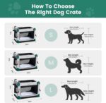 Gardner Pet 36 Inch Folding Soft Dog Crate -3 Door Collapsible Dog Crate with 2 Storage Bags and Fleece Bed, Portable Dogs Travel Kennel for Medium/Large Dogs Indoor & Outdoor, Grey - Image 4