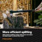 Fiskars X32 Splitting Axe 32", Forged Steel Blade for More One-Strike Splits on Large Logs, Shock-Absorbing FiberComp Handle & Low-Friction Coating for Rust Protection & Easy Removal - Image 6