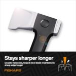 Fiskars X32 Splitting Axe 32", Forged Steel Blade for More One-Strike Splits on Large Logs, Shock-Absorbing FiberComp Handle & Low-Friction Coating for Rust Protection & Easy Removal - Image 9