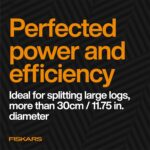 Fiskars X32 Splitting Axe 32", Forged Steel Blade for More One-Strike Splits on Large Logs, Shock-Absorbing FiberComp Handle & Low-Friction Coating for Rust Protection & Easy Removal - Image 10