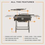 Oklahoma Joe's Firecraft Series Modular Open Fire Barrel Charcoal Grill with 480 sq. in. Cooking Area in Black - Image 5