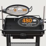 Oklahoma Joe's Firecraft Series Modular Open Fire Barrel Charcoal Grill with 480 sq. in. Cooking Area in Black - Image 7