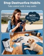 Automatic Dog Feeder Large Breed with Camera - 12L/50 Cups 5G WiFi App Control Dog Food Dispenser, Easy Setup, HD 1080P Video with Night Vision by Yakry - Image 7