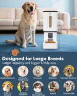 Automatic Dog Feeder Large Breed with Camera - 12L/50 Cups 5G WiFi App Control Dog Food Dispenser, Easy Setup, HD 1080P Video with Night Vision by Yakry - Image 8