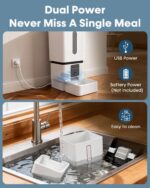 Automatic Dog Feeder Large Breed with Camera - 12L/50 Cups 5G WiFi App Control Dog Food Dispenser, Easy Setup, HD 1080P Video with Night Vision by Yakry - Image 9