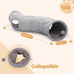 PAWZ Road Cat Tunnel Collapsible S Shape Cat Tunnels for Indoor Cats Cat Play Tube 51 Inches Long 10.5 Inches in Diameter - Image 3