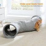 PAWZ Road Cat Tunnel Collapsible S Shape Cat Tunnels for Indoor Cats Cat Play Tube 51 Inches Long 10.5 Inches in Diameter - Image 4
