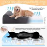 Rainmr Orthopedic Dog Beds for Large Dogs, 7" Memory Foam Dog Beds with Waterproof Liner, Durable Microsuede Cover, Removable and Washable, Nonskid Bottom, 48"x30"x7" L Grey - Image 3
