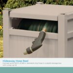 Suncast Garden Hose Reel Hideaway for 5/8" Hoses, Retracting Storage of 100ft, Light Taupe - Image 4