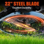 SENIX 22 Inch 3-in-1 Gas Lawn Mower, 201cc Rear Wheel Single Speed Self-Propelled Mower, 4-Cycle Engine, Steel Deck, Mulching, Bagging, Discharging, 6-Position Cutting Height Adjustable, for Yard - Image 7