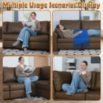 EASE MOOSE Oversized Modular Sectional Sofa, Waterproof & Scratch-Resistant Faux Leather Sofa with Deep Seat, Comfy Loveseat Sofa for Living Room and Small Place, Dark Brown - Image 6