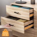 Bigbiglife Dresser for Bedroom, 6 Drawer Double Dresser, Modern Chest of Drawers with Deep Drawers, TV Stand Large Storage Organizer for Living Room, Closet (Light Oak) - Image 7