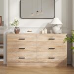Bigbiglife Dresser for Bedroom, 6 Drawer Double Dresser, Modern Chest of Drawers with Deep Drawers, TV Stand Large Storage Organizer for Living Room, Closet (Light Oak) - Image 8