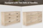 Bigbiglife Dresser for Bedroom, 6 Drawer Double Dresser, Modern Chest of Drawers with Deep Drawers, TV Stand Large Storage Organizer for Living Room, Closet (Light Oak) - Image 9