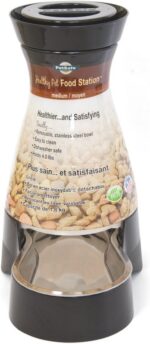PetSafe Healthy Pet Food Station - Medium, 4 lb Kibble Capacity - Gravity Pet Feeder Dry Food Dispenser, Automatic Cat Feeder, Small to Medium Dog Feeder - Removable Stainless Steel Bowl Included - Image 5