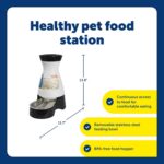 PetSafe Healthy Pet Food Station - Medium, 4 lb Kibble Capacity - Gravity Pet Feeder Dry Food Dispenser, Automatic Cat Feeder, Small to Medium Dog Feeder - Removable Stainless Steel Bowl Included - Image 6