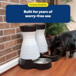 PetSafe Healthy Pet Food Station - Medium, 4 lb Kibble Capacity - Gravity Pet Feeder Dry Food Dispenser, Automatic Cat Feeder, Small to Medium Dog Feeder - Removable Stainless Steel Bowl Included - Image 10