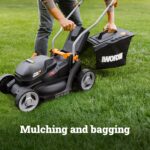 WORX Cordless Lawn Mower, 14" Electric Mower with Mulching & Bagging, 20V Push Lawn Mower with 6-Position Height Adjustment, 5.0 Ah Battery & Charger Included, WG733.1 - Image 5