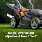 WORX Cordless Lawn Mower, 14" Electric Mower with Mulching & Bagging, 20V Push Lawn Mower with 6-Position Height Adjustment, 5.0 Ah Battery & Charger Included, WG733.1 - Image 7