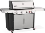 Weber Genesis S-435 Liquid Propane Gas Grill for Outdoor Cooking, Stainless Steel Finish, 4 Burners and 1 Side Burner – Stainless Steel Cooking Grates, PureBlu Burners & Sear Zone - Image 3