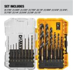 DEWALT Drill Bit Set, 3-Flats Shank,14-Piece, 135 Degree Split Point, for Plastic, Wood and Metal (DWA1184) - Image 3