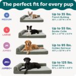 Furhaven Orthopedic Dog Bed for Large/Medium Dogs w/ Removable Bolsters & Washable Cover, For Dogs Up to 55 lbs - Plush & Suede Sofa - Gray, Large - Image 7