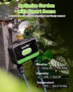 RainPoint WiFi Water Timer for Garden Hose with Brass Inlet, 2-Zone Smart Sprinkler Hose Timer, WiFi Irrigation Controller, Automatic Watering System for Lawns and Yard - Image 6