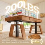 SEDETA 59 Inch L Shaped Electric Standing Desk with Drawers, Executive Adjustable Desk with Power Outlets, Sit Stand Computer Table for Home Office, Rustic Brown - Image 9