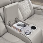 Signature Design by Ashley Boyington Contemporary Leather Match Power Reclining Loveseat with Console and USB Charging Ports, LED Lights and Adjustable Headrest, Light Gray - Image 10
