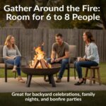 Sunnydaze Cast Iron Heavy Duty Fire Pit for Outside - Wood Burning Outdoor Fire Pit Bowl with Handles for Patio, Backyard, Camping - 34" - Gray - Image 3