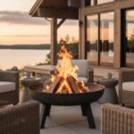 Sunnydaze Cast Iron Heavy Duty Fire Pit for Outside - Wood Burning Outdoor Fire Pit Bowl with Handles for Patio, Backyard, Camping - 34" - Gray - Image 9