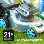 RB 80V Battery Power Lawn Mower 18” Cordless 7 Cutting Heights Adjustable Lawnmower Brushless Motor Low Noise 4 in 1 Push Mower with Fast Charger and 2 x40V 4.0AH Battery - Image 4
