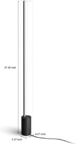Philips Hue Signe Smart Color Changing Floor Lamp, Black, White and Color Ambiance, Pack of 1, Control with Hue App, LED Floor Lamp Compatible with Alexa, Google Assistant, and Apple Homekit - Image 7